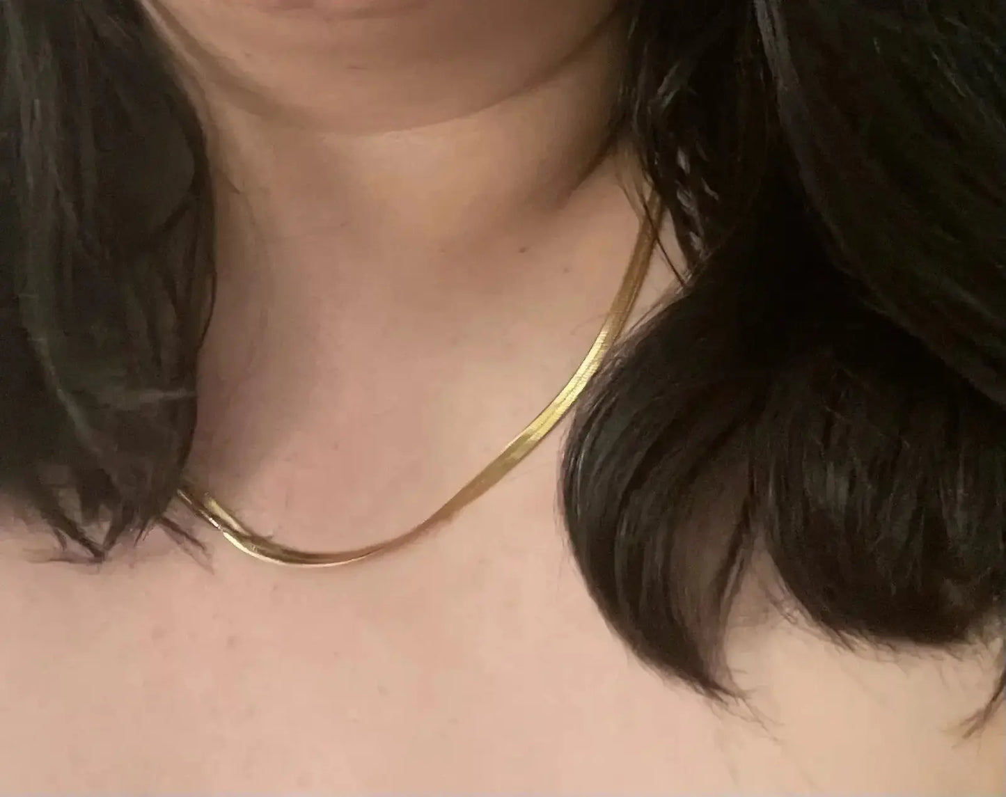 Width 3mm Stainless Steel Flat Necklace Gold Color Waterproof Filmy Snake Chain Men Gift Jewelry Various Length