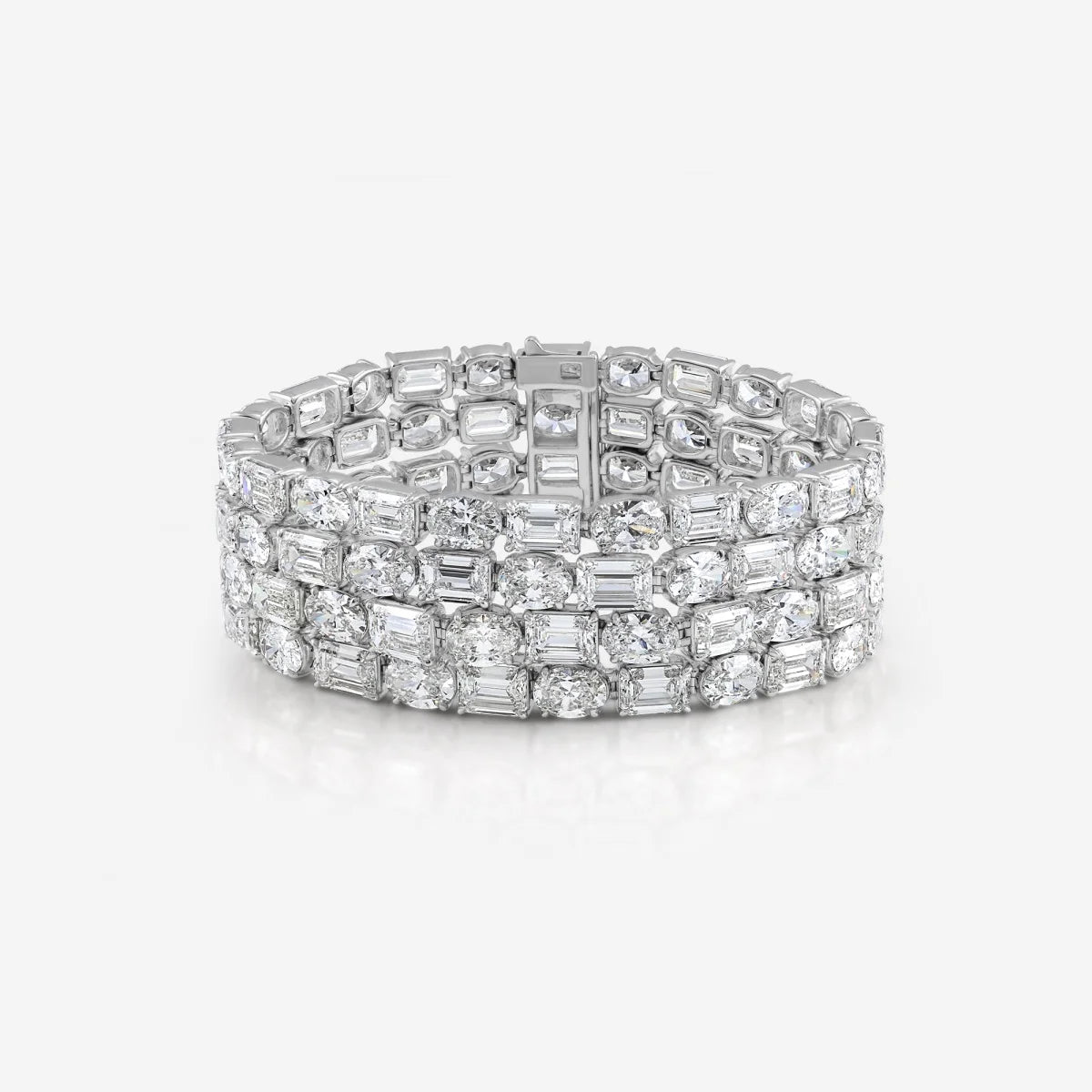 Classic Design Emerald Cut Luxury Lab Grown Diamonds Studded Glamorous Tennis Bracelets for Women In Wholesale Price ODM OEM