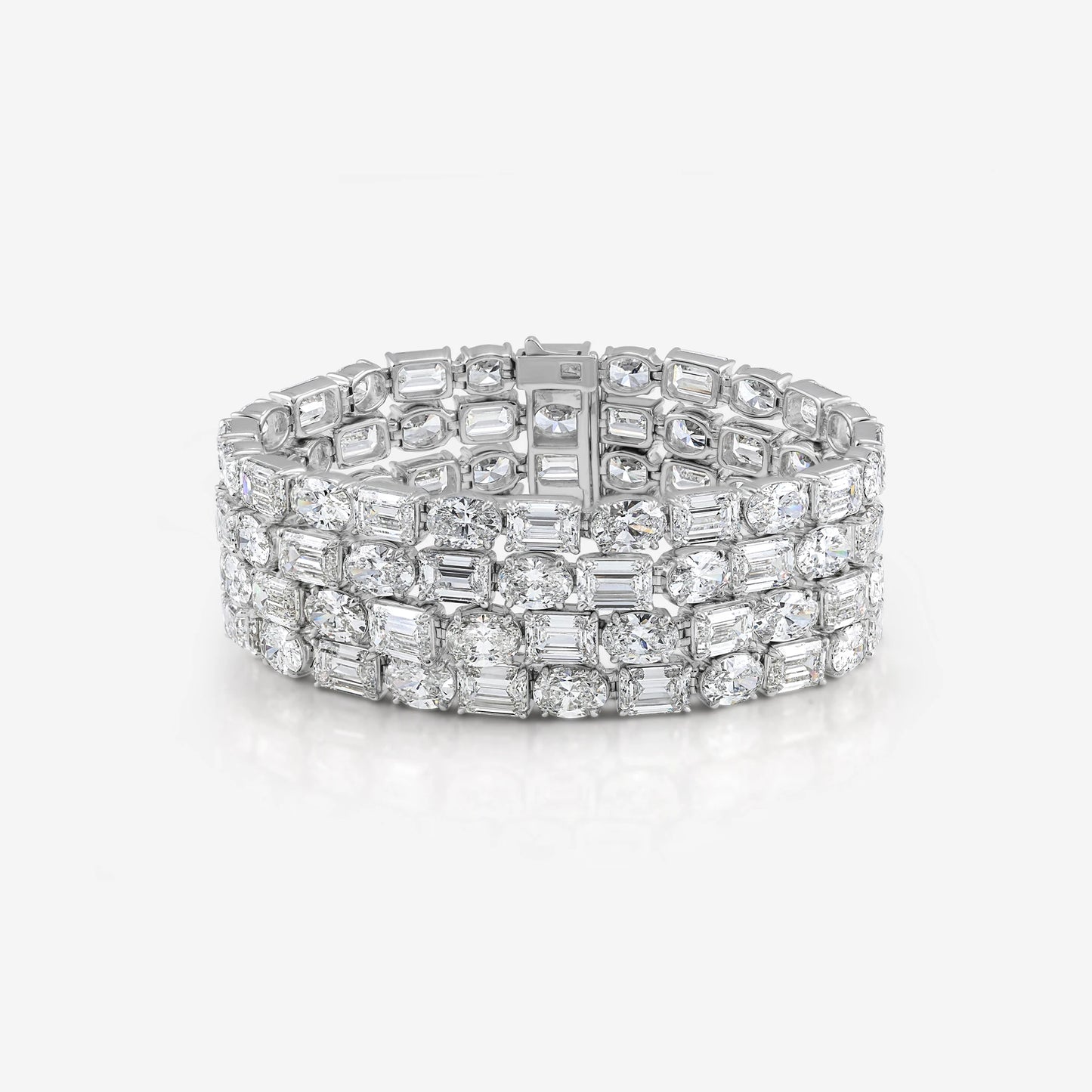 Classic Design Emerald Cut Luxury Lab Grown Diamonds Studded Glamorous Tennis Bracelets for Women In Wholesale Price ODM OEM