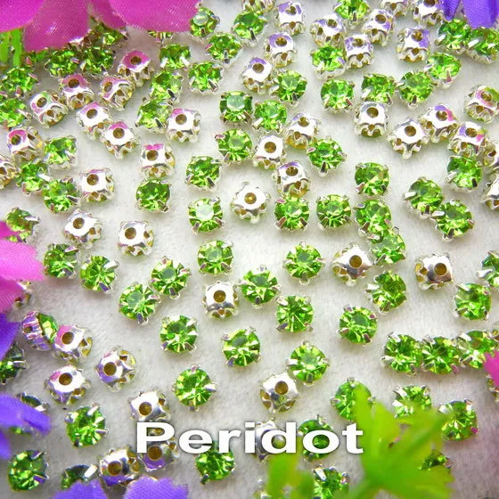 Colorful glass crystal Silver claw setting 3mm 4mm  5mm 6mm 7mm 8mm nice colors Sew on rhinestone beads bags wedding dress diy