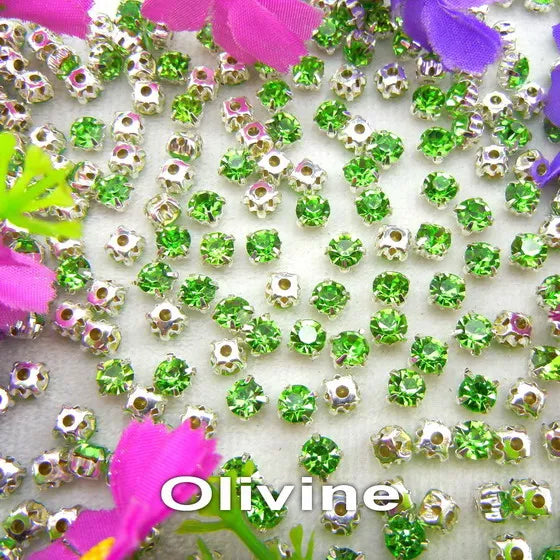 Colorful glass crystal Silver claw setting 3mm 4mm  5mm 6mm 7mm 8mm nice colors Sew on rhinestone beads bags wedding dress diy