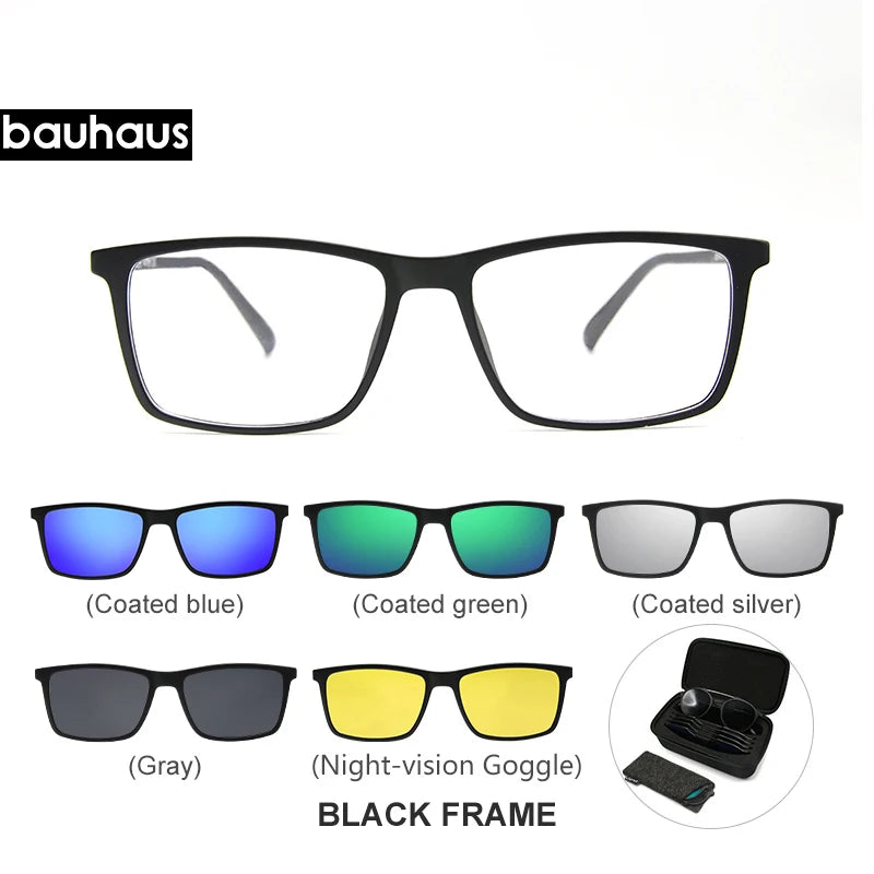 3174 Magnet Sunglasses Clip Mirrored Clip on Magnetic Sunglasses Clip on Glasses Men Polarized Clip Custom Prescription Myopia