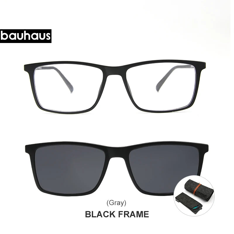 3174 Magnet Sunglasses Clip Mirrored Clip on Magnetic Sunglasses Clip on Glasses Men Polarized Clip Custom Prescription Myopia