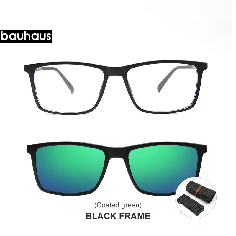 3174 Magnet Sunglasses Clip Mirrored Clip on Magnetic Sunglasses Clip on Glasses Men Polarized Clip Custom Prescription Myopia