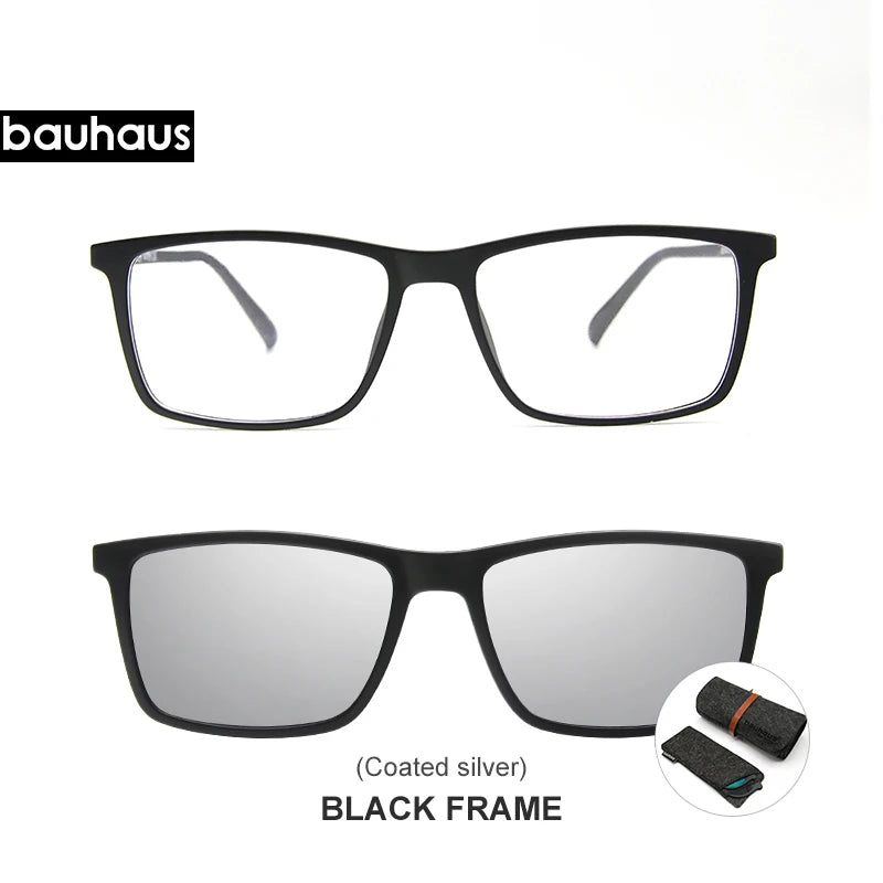3174 Magnet Sunglasses Clip Mirrored Clip on Magnetic Sunglasses Clip on Glasses Men Polarized Clip Custom Prescription Myopia