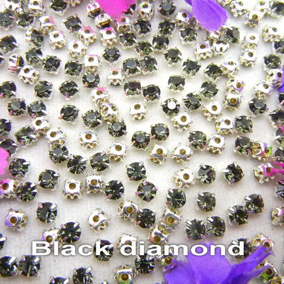 Colorful glass crystal Silver claw setting 3mm 4mm  5mm 6mm 7mm 8mm nice colors Sew on rhinestone beads bags wedding dress diy