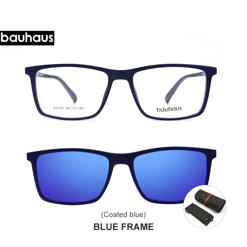 3174 Magnet Sunglasses Clip Mirrored Clip on Magnetic Sunglasses Clip on Glasses Men Polarized Clip Custom Prescription Myopia