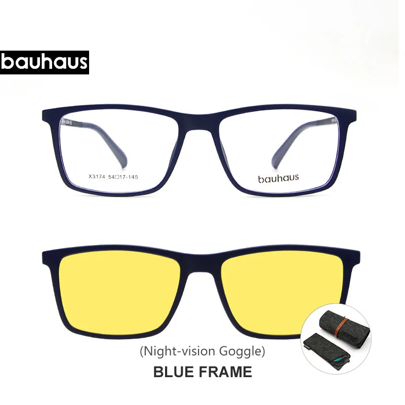 3174 Magnet Sunglasses Clip Mirrored Clip on Magnetic Sunglasses Clip on Glasses Men Polarized Clip Custom Prescription Myopia