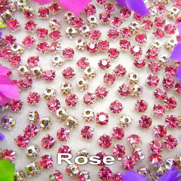 Colorful glass crystal Silver claw setting 3mm 4mm  5mm 6mm 7mm 8mm nice colors Sew on rhinestone beads bags wedding dress diy