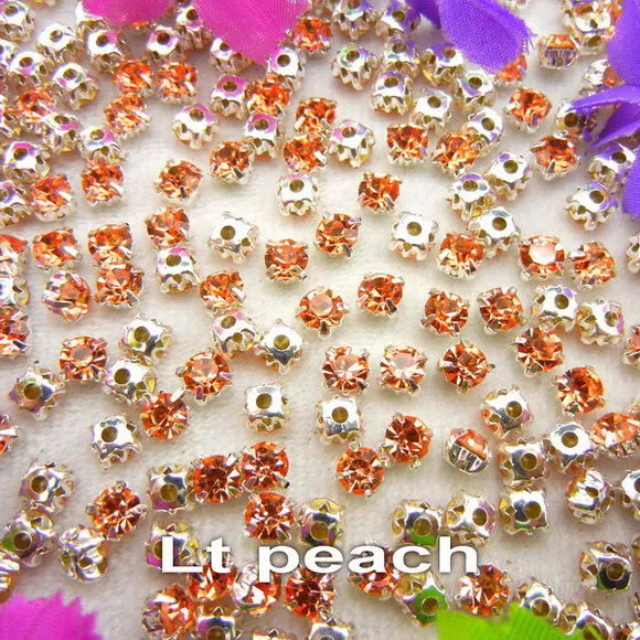 Colorful glass crystal Silver claw setting 3mm 4mm  5mm 6mm 7mm 8mm nice colors Sew on rhinestone beads bags wedding dress diy
