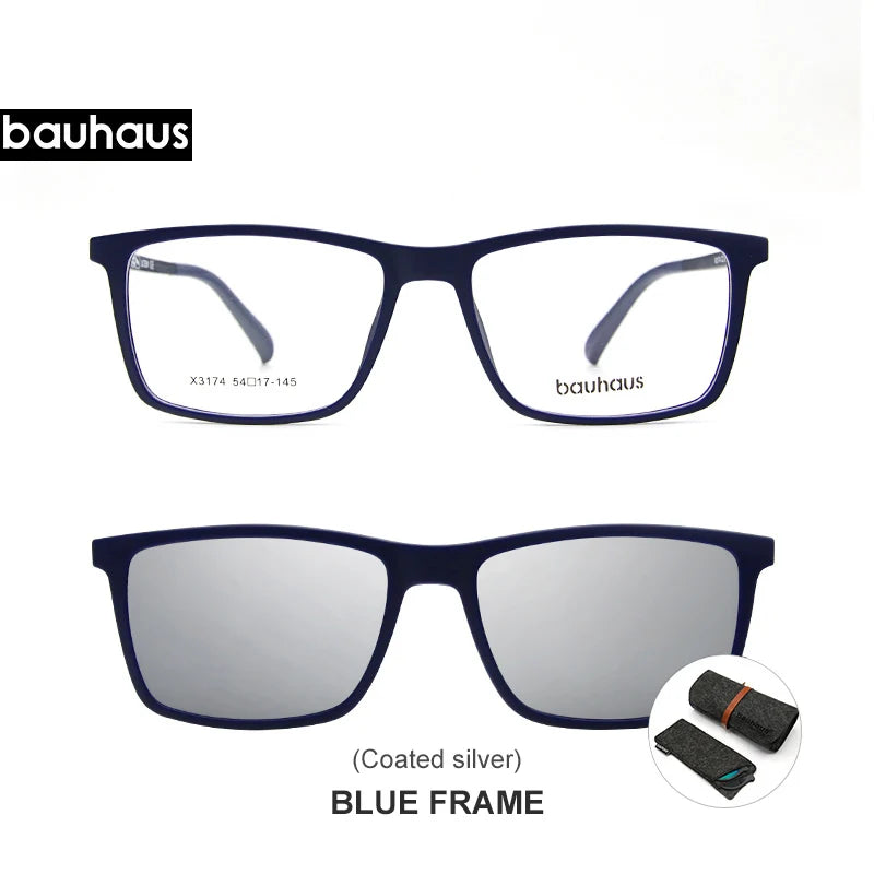 3174 Magnet Sunglasses Clip Mirrored Clip on Magnetic Sunglasses Clip on Glasses Men Polarized Clip Custom Prescription Myopia