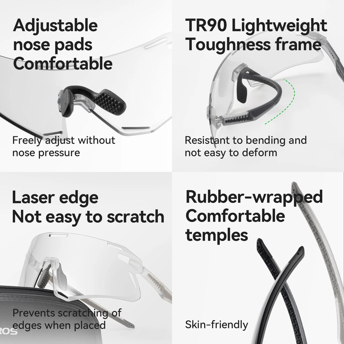 ROCKBROS Photochromic Cycling Glasses Bike Bicycle Glasses Sports Men's Sunglasses MTB Road Cycling Eyewear Protection Goggles