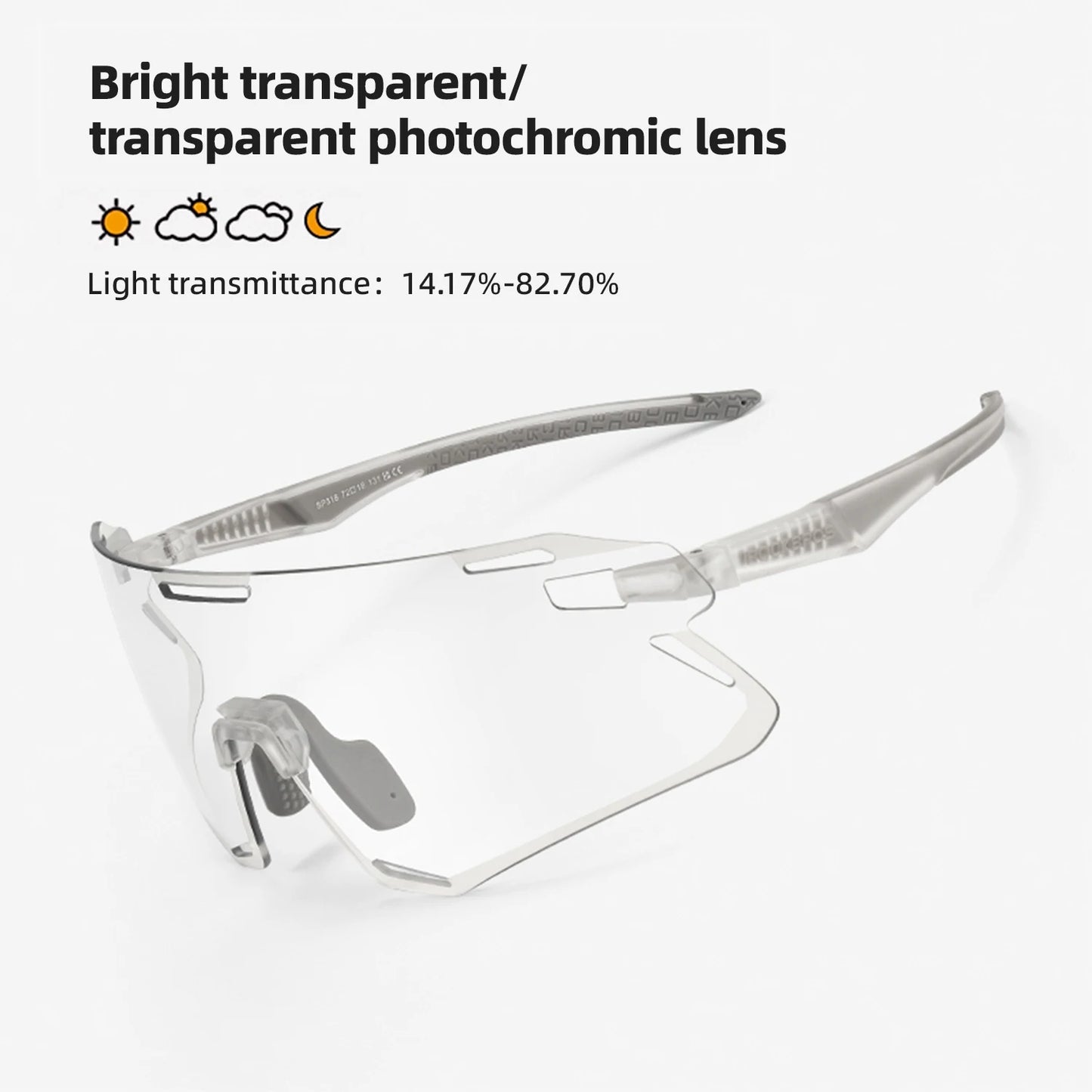 ROCKBROS Photochromic Cycling Glasses Bike Bicycle Glasses Sports Men's Sunglasses MTB Road Cycling Eyewear Protection Goggles