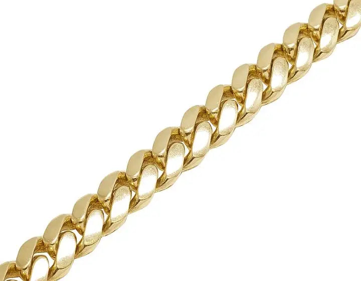 Miami Cuban Chocker Chain Necklace  Hip Hop Style Cuban Link Diamond Necklace Chain 14K Yellow Gold Iced Out Chains Bracelet